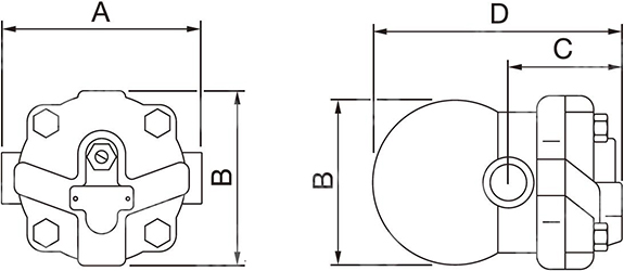 FT14H杠杆浮球式蒸汽疏水阀结构图