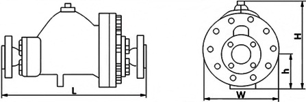 GH5杠杆浮球式蒸汽疏水阀结构图